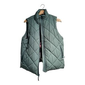 Vera Bradley Sage Green Puffer Vest Medium